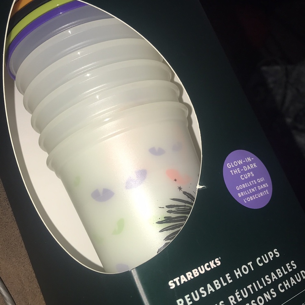NWT Starbucks Glow in the Dark Halloween Hot Cups (6-Pack) (16 oz) - Picture 10 of 12